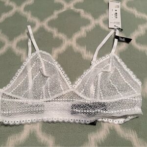 DKNY Lace Bralette in White
